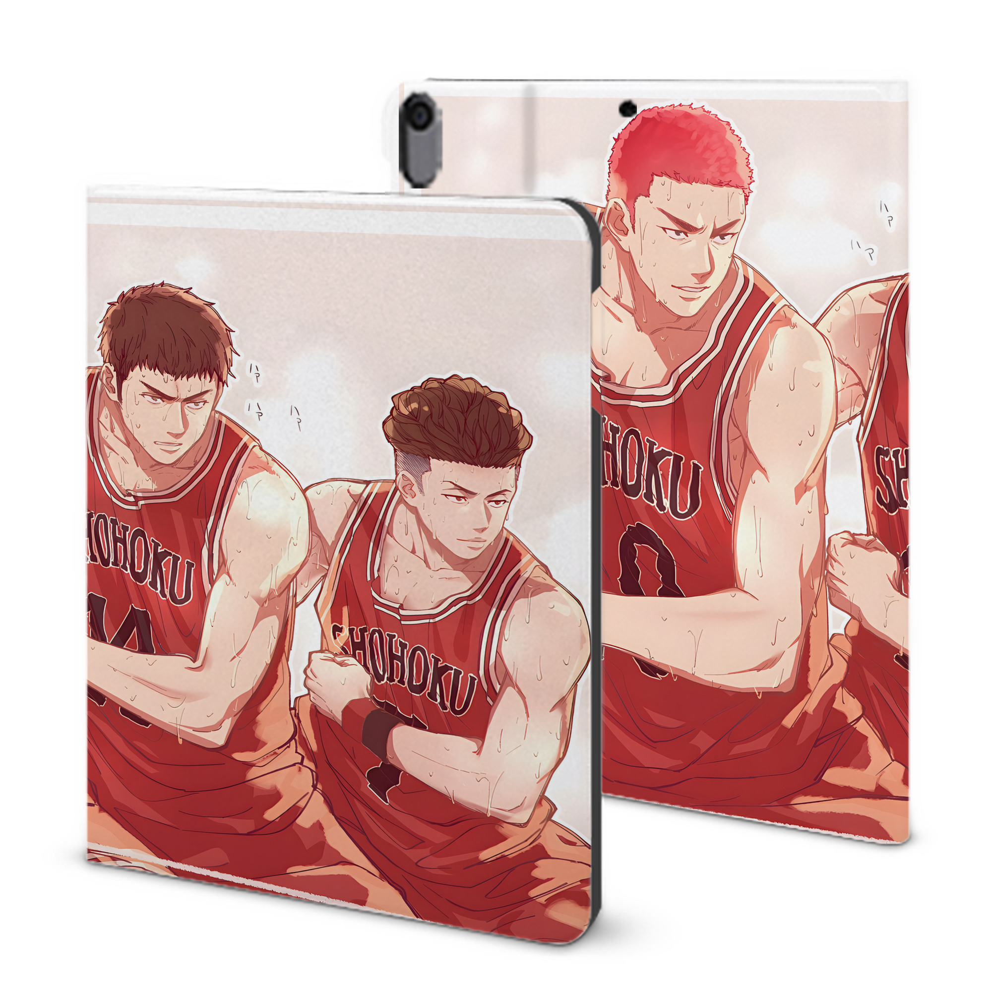 （画像用） SLAM DUNK／スラムダンク IPad ケース ブック型 PUレザー TPU 耐衝撃 軽量 薄型 ペン収納なし 全面保護 IPad 各モデル対応